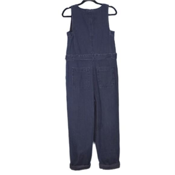 Rachel Comey belted zip front blue denim jumpsuit overalls - Picture 4 of 6